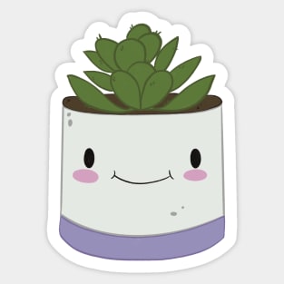 Happy Plant Purple Sticker